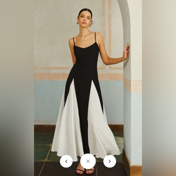 Commense Color Block Spaghetti Strap Long Dress - Size L - Picture 2 of 8